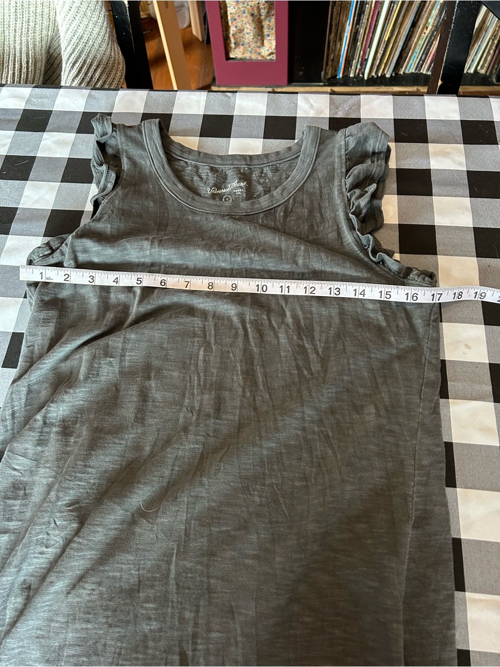 Universal Thread Gray Ruffle Sleeve Midi Dress - Picture 5 of 5